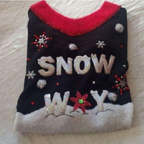 Holiday Time "Snow Way" Ugly Christmas Swe… - Picture 9 of 13